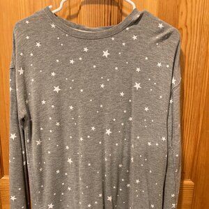 Gray Star Print Sweatshirt – Size Small